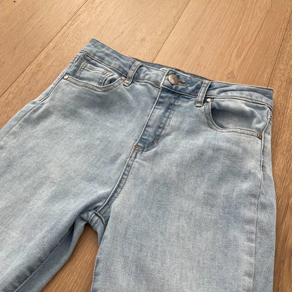 RSQ Jeans Girls 12 Tilly’s Blue Super High Rise Jeggings Denim Light Wash - Picture 3 of 16